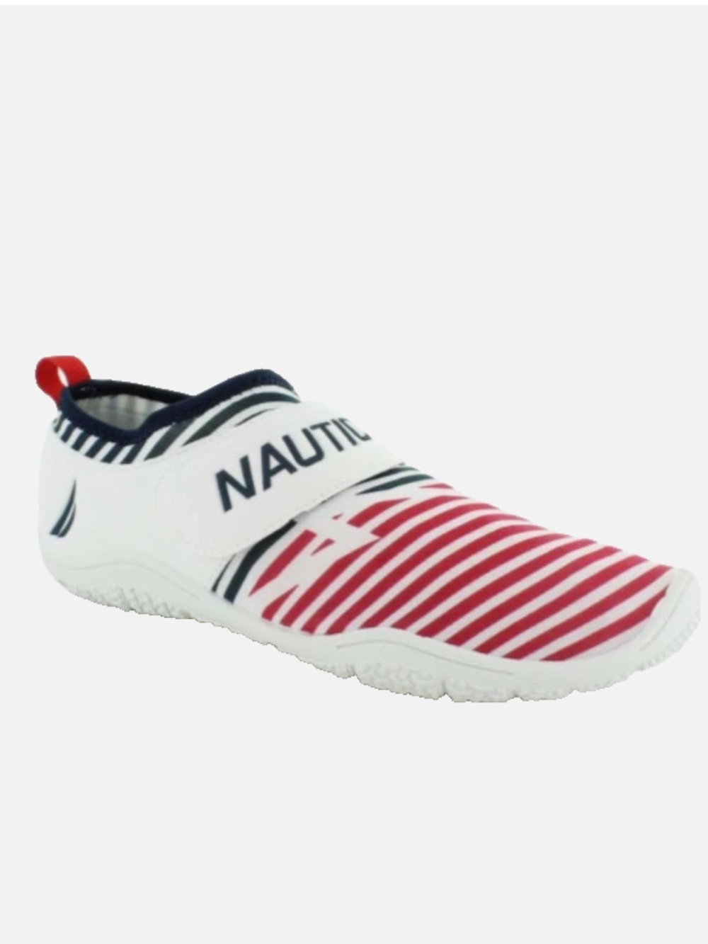 Nautica Woman’s White and Red Slip-On Water Shoes, Size 8